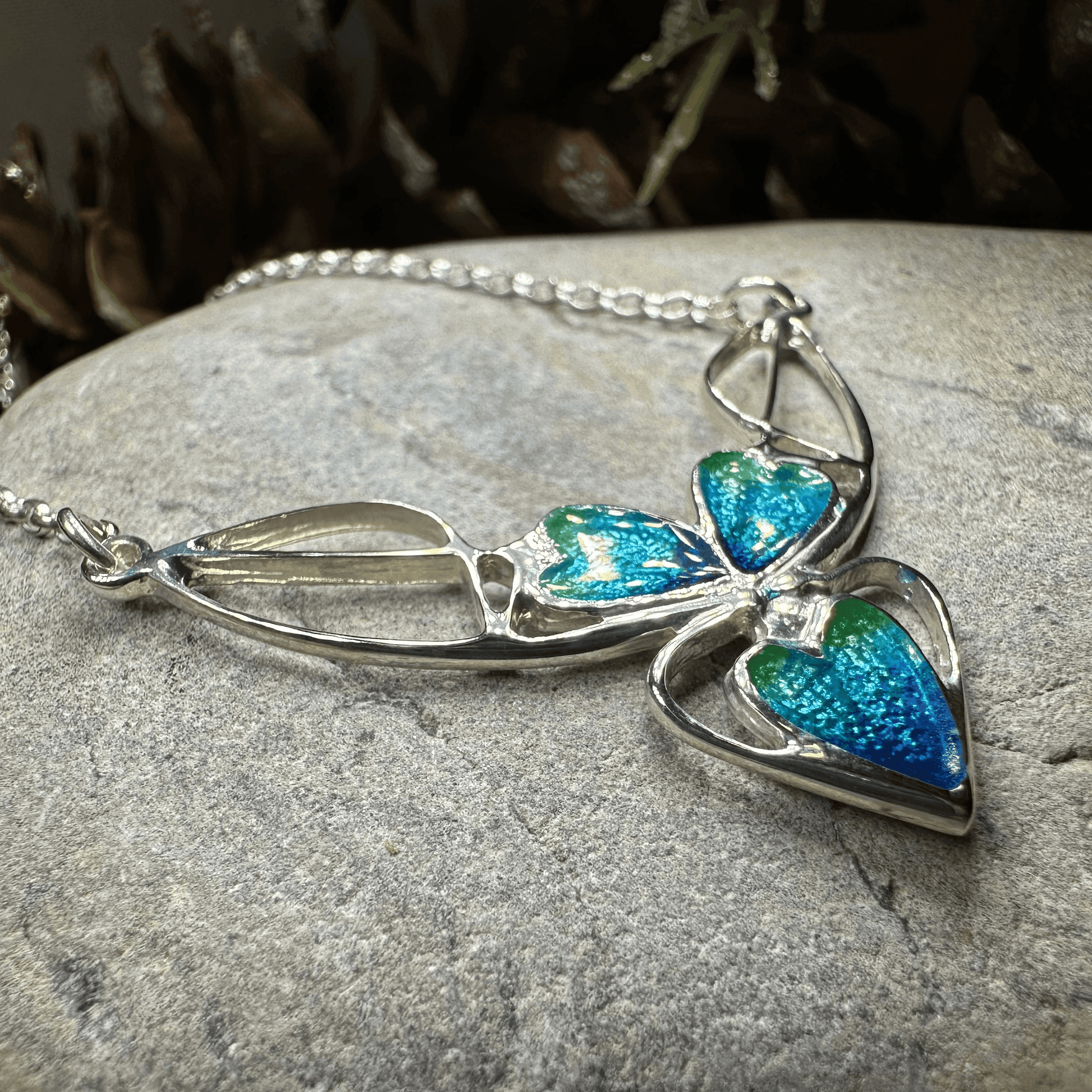 Mackintosh Blue Leaves Necklace - 