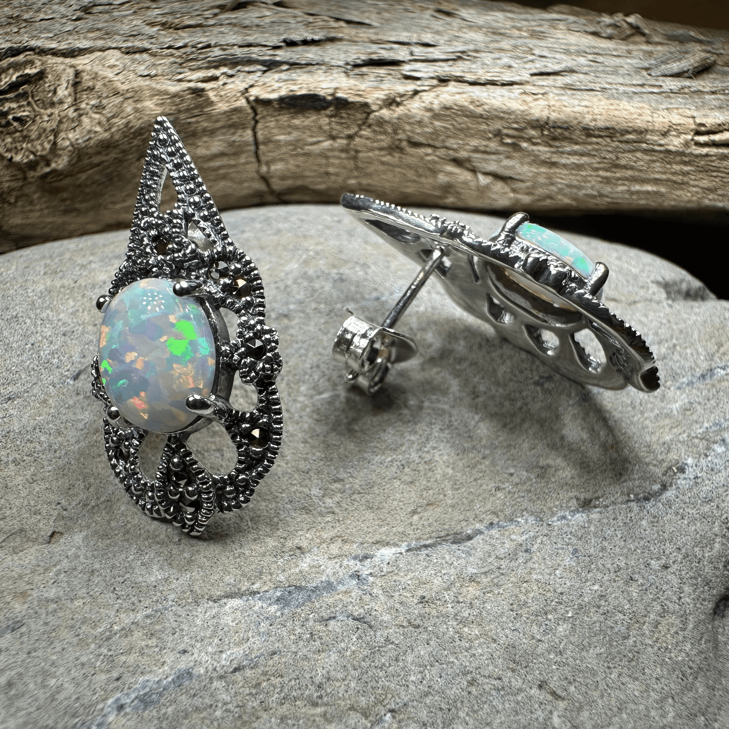 Love Knot Amethyst Earrings - 