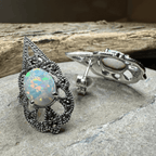 Love Knot Amethyst Earrings - 