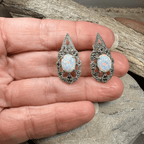 Love Knot Amethyst Earrings - 