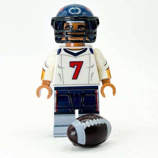 #7 QB Houston Football Player Minifig made using LEGO parts - B3 Customs - 