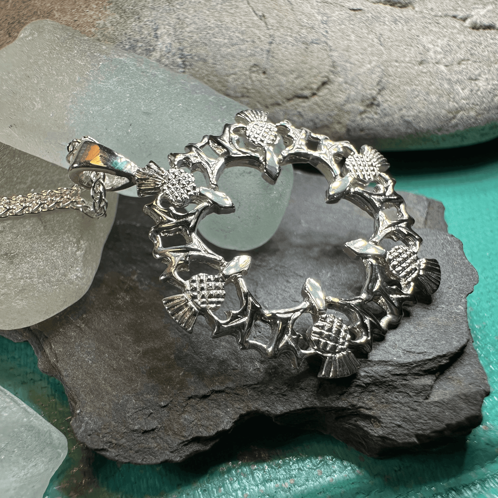 Thistle Wreath Necklace - 18