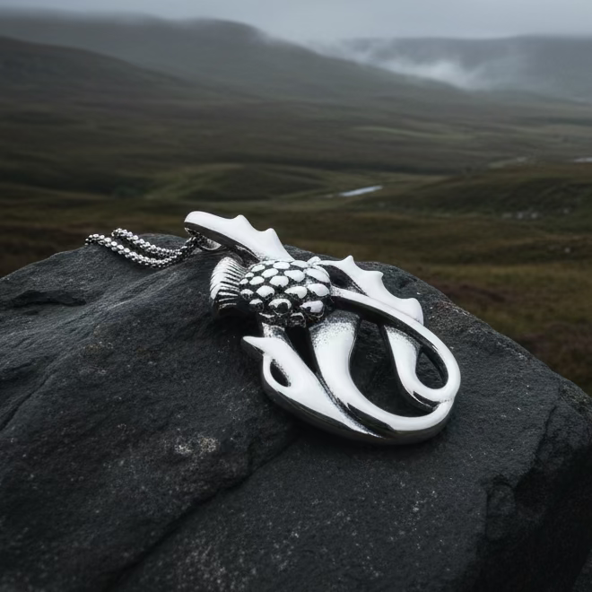 Daleina Scottish Thistle Necklace