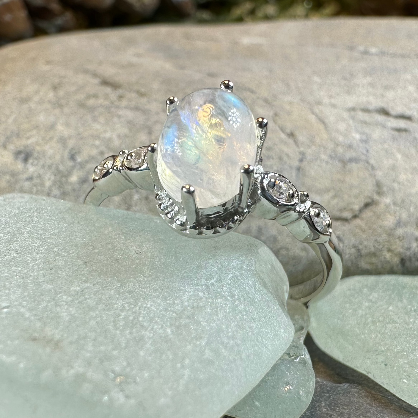 Diana Moonstone Promise Ring