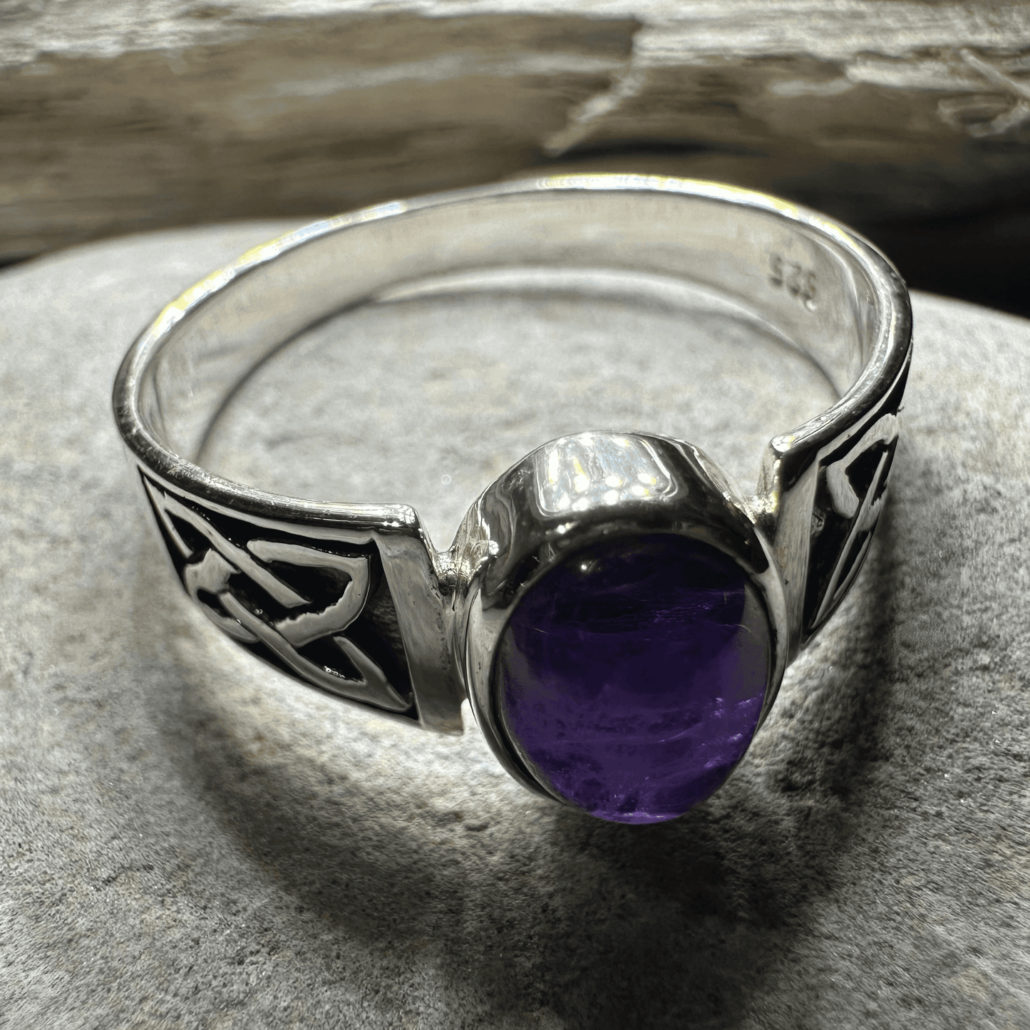 Syra Celtic Knot Ring - 5 / Amethyst