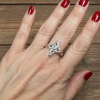 Moonstone Saint Brigid's Cross Ring
