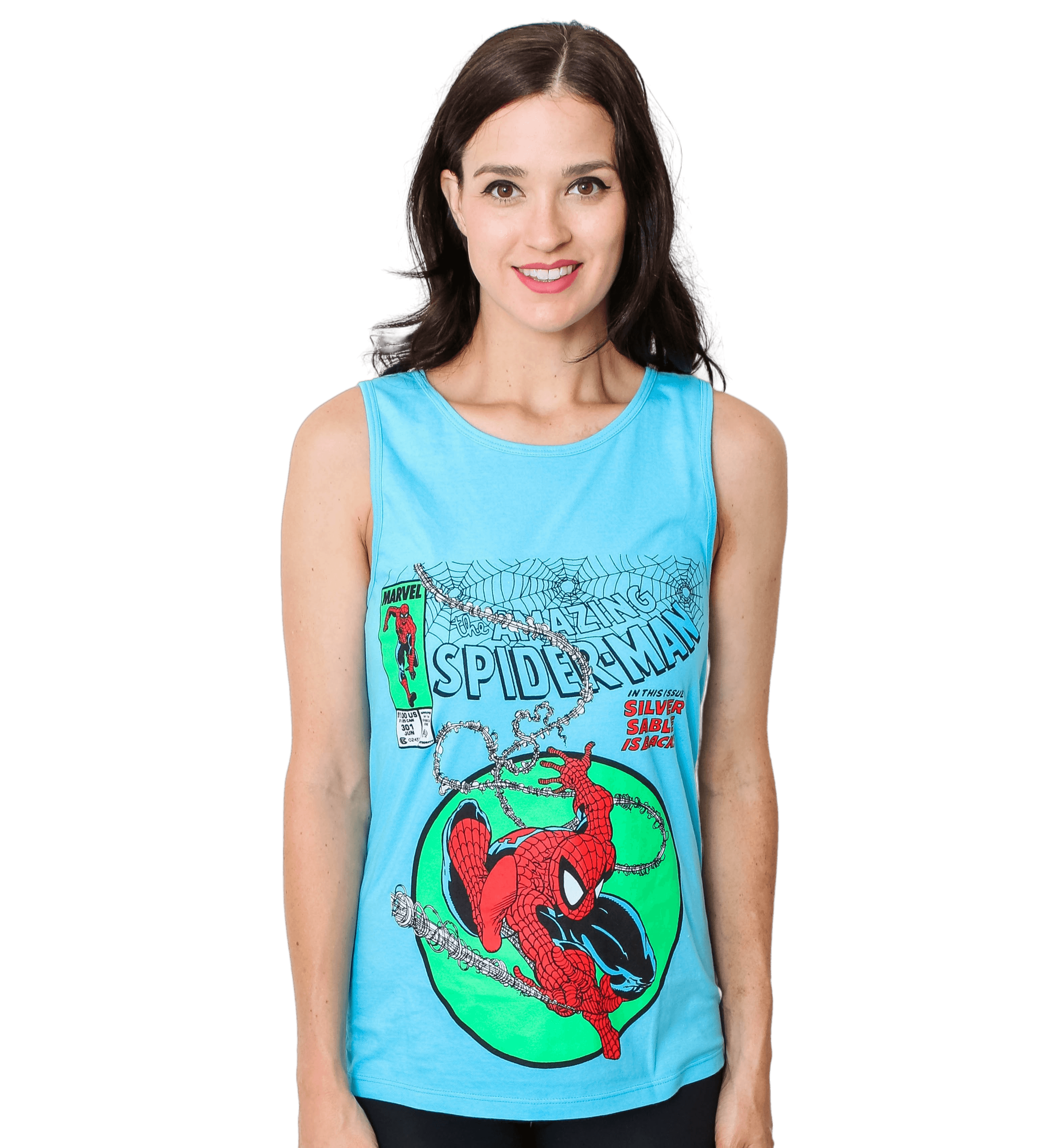 Spider-Man 90's Circle Marvel Comics Adult Tank Top - S