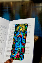 Virgin Mary Bookmark – Religious Catholic Gift, Christian Prayer Bookmark, Blessed Mother, Marian Devotional, Bible Accessories