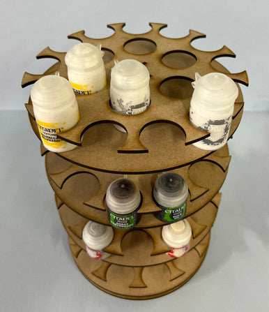 Rotating Paint Rack - For 34mm Paint Pots (GW, Citadel) - 