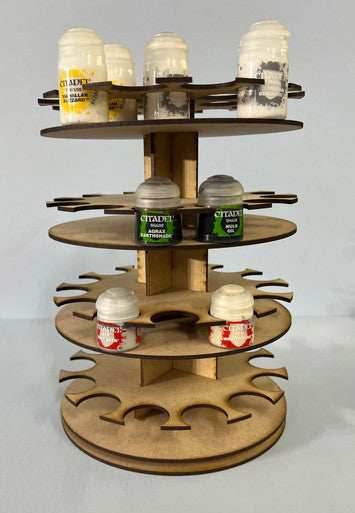 Rotating Paint Rack - For 34mm Paint Pots (GW, Citadel) - 