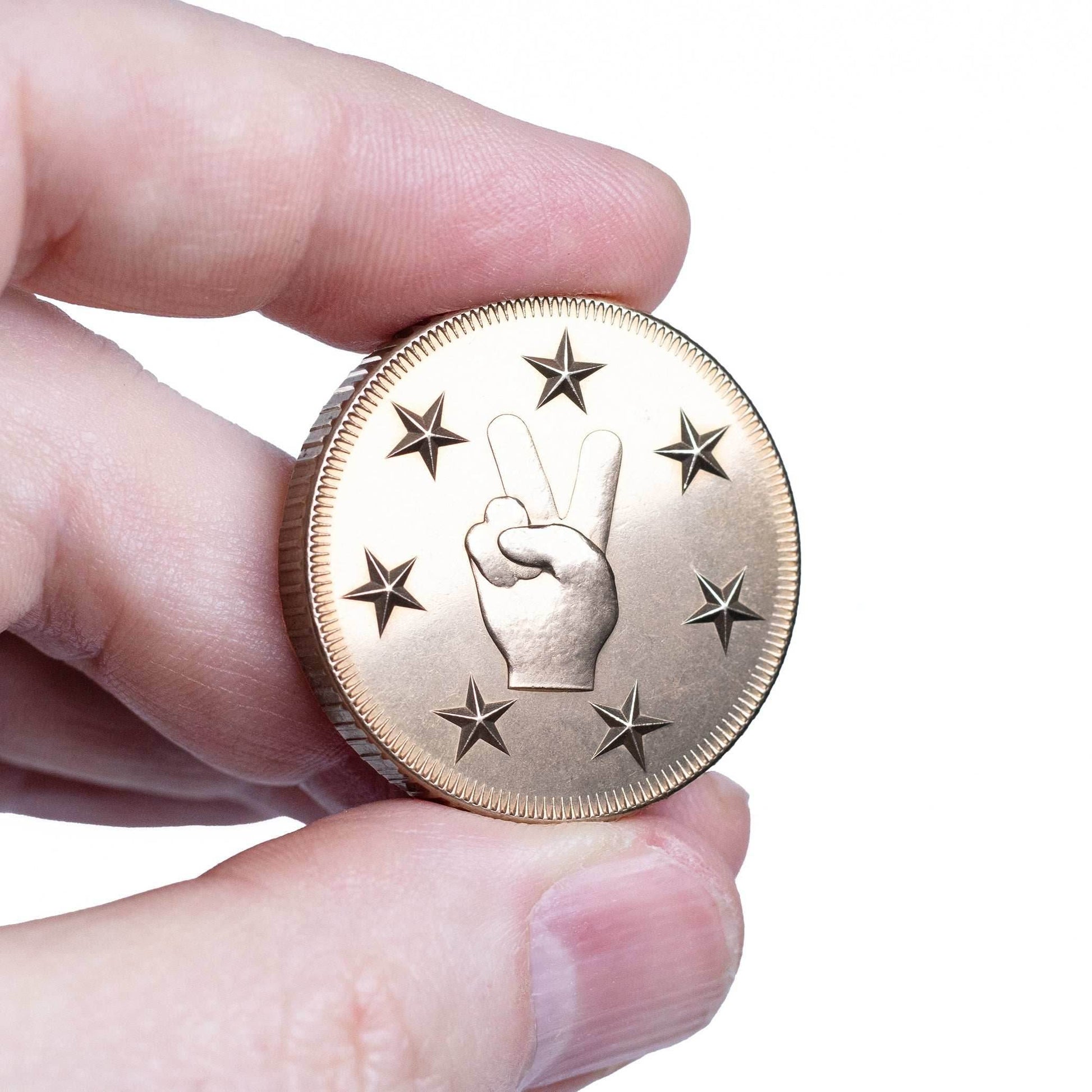 Rugged Lucky Duck Coin in Bronze - Coin