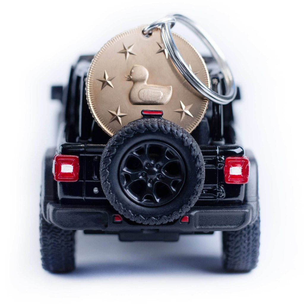 Rugged Lucky Duck Coin in Bronze - Keyring