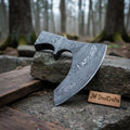Custom Handmade Damascus Steel Viking Axe Head / Pagan Axe Head/ Chopping Axe / Edge Sharp DK-0170