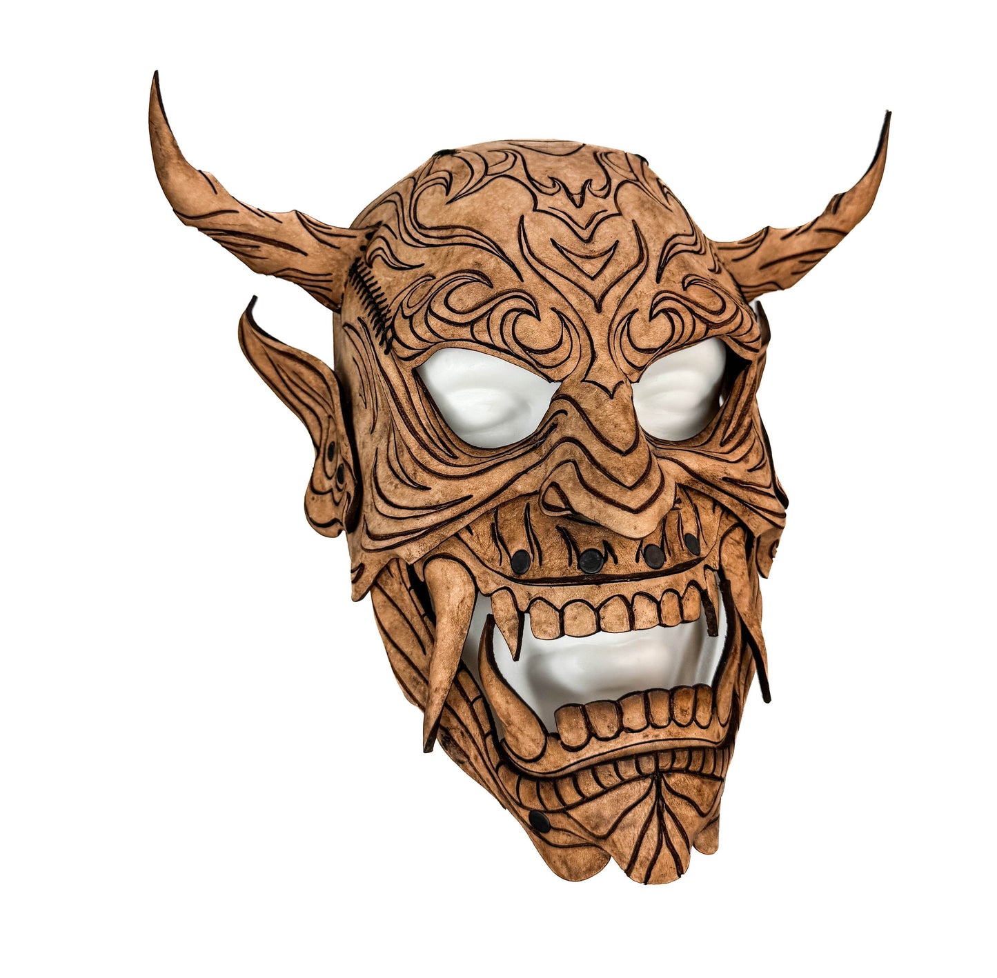 Leather Oni Mask Printable Pattern - 