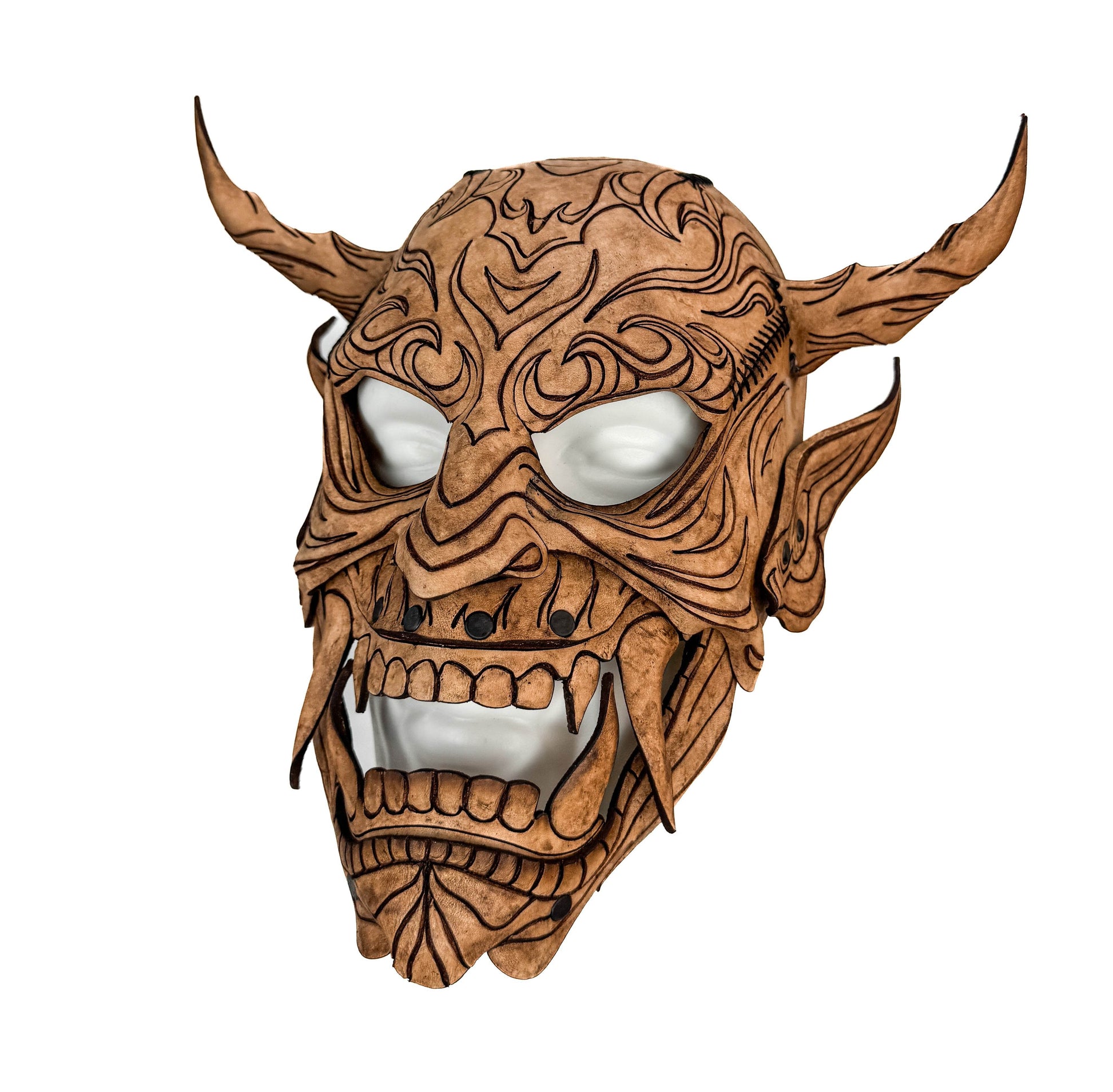 Leather Oni Mask Printable Pattern - 