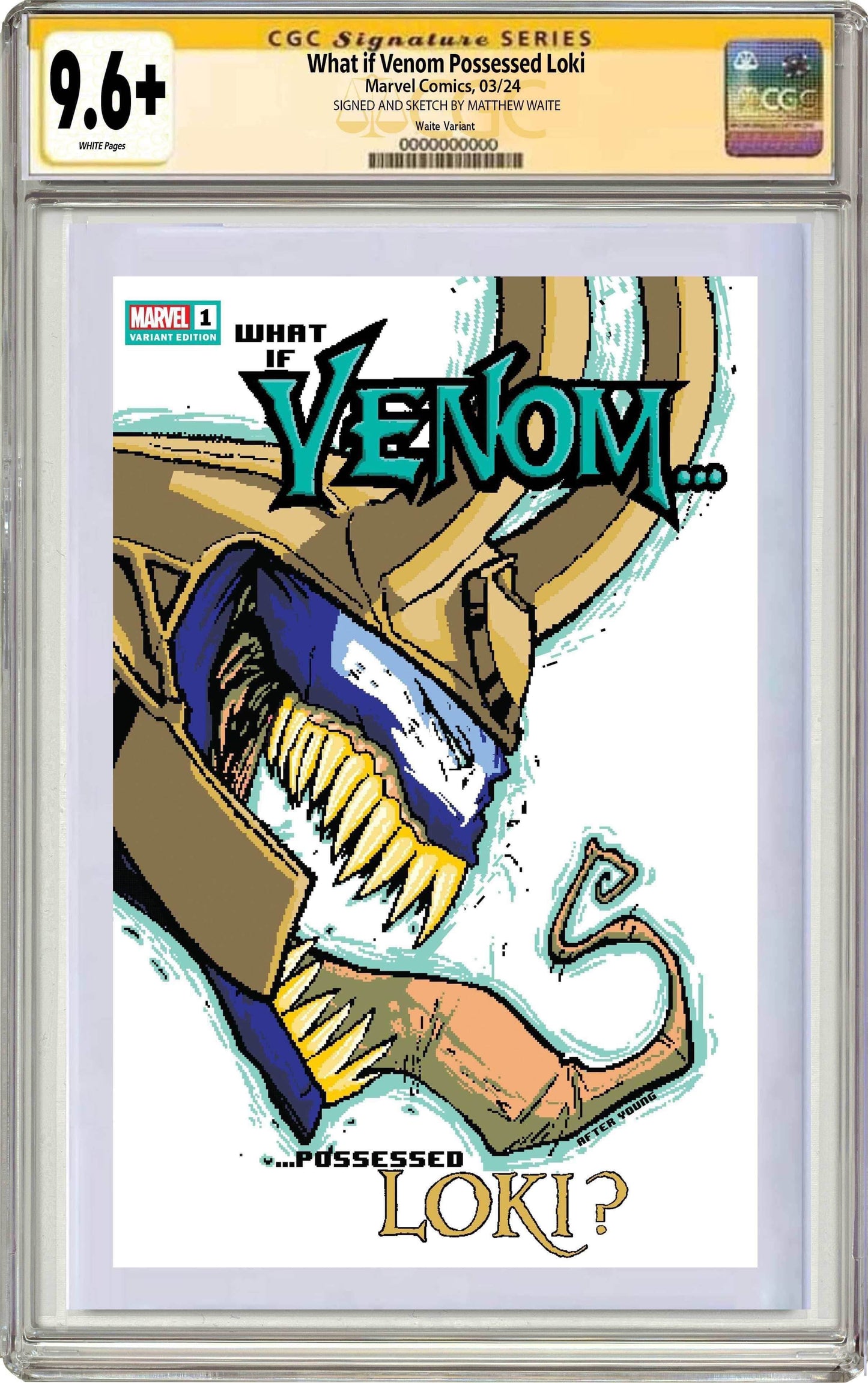 WHAT IF VENOM #1 | Matthew Waite Skottie Young Homage Variant - CGC SS 9.6+ - TRADE