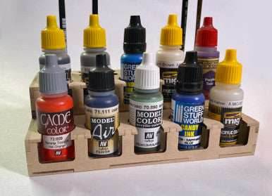 Paint Rack - 26mm Mini, For Vallejo and Army Painter Style Dropper Bottles - 