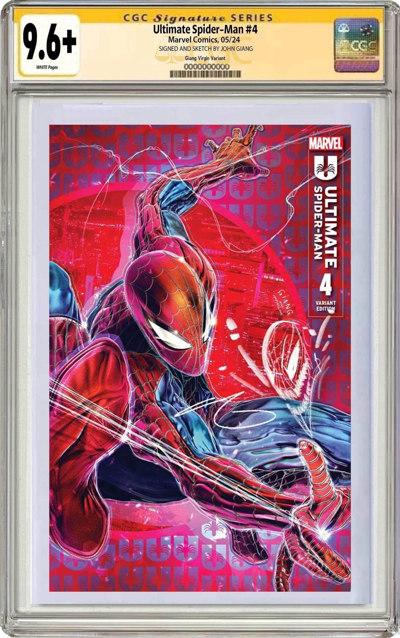 Ultimate Spider-Man #4 | John Giang Retro Exclusive Variant Set - Trade CGC SS + Remarqued 9.6+