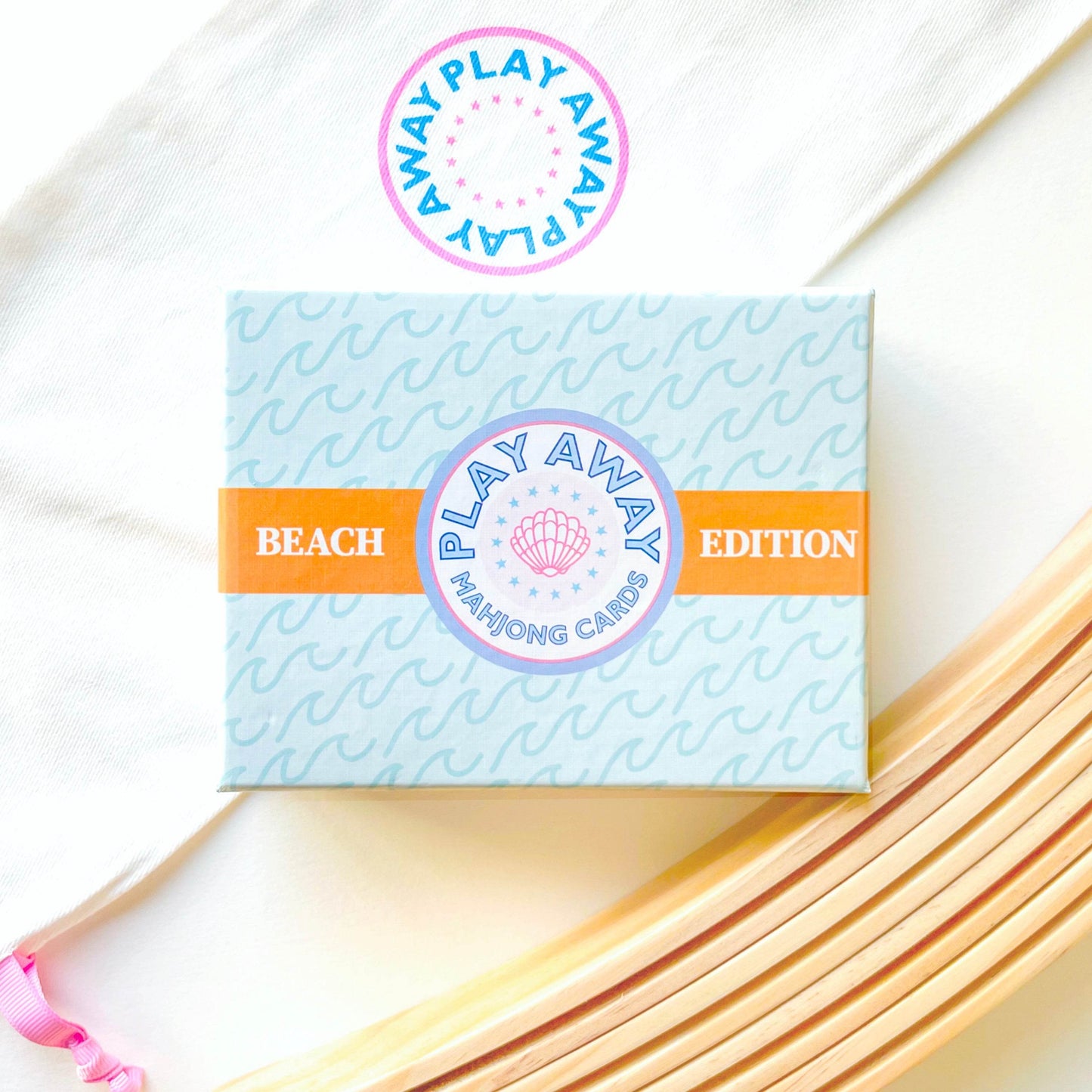 Play Away Mahjong Cards: Beach Edition - Deck + Racks + Rack Bag