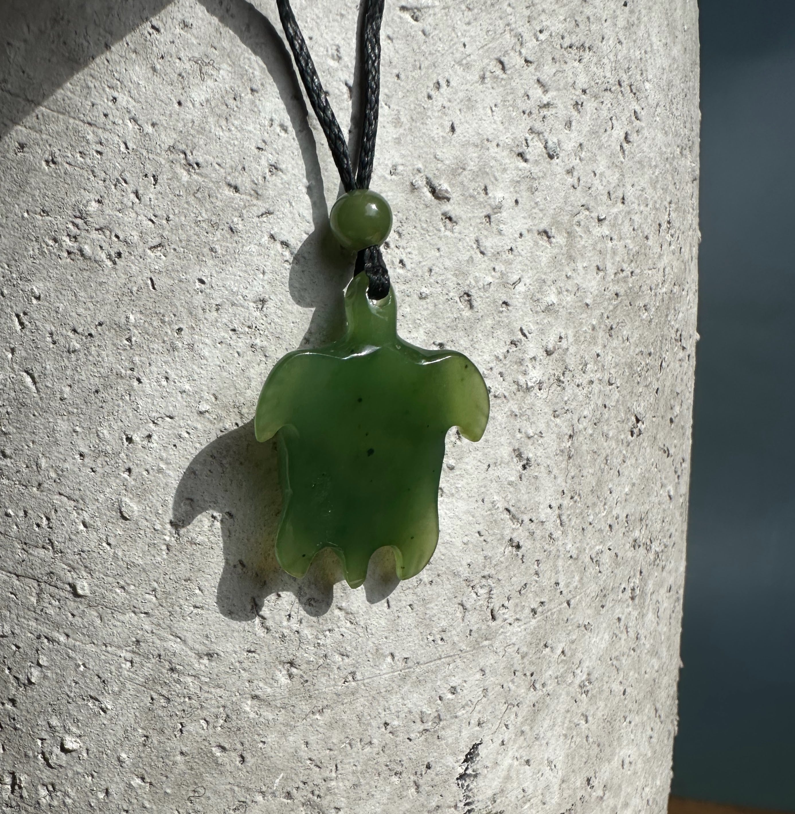 Jade Turtle and Abalone Pendant