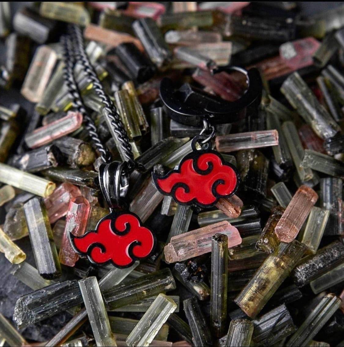 Naruto™ Akatsuki Earring - Black / Single