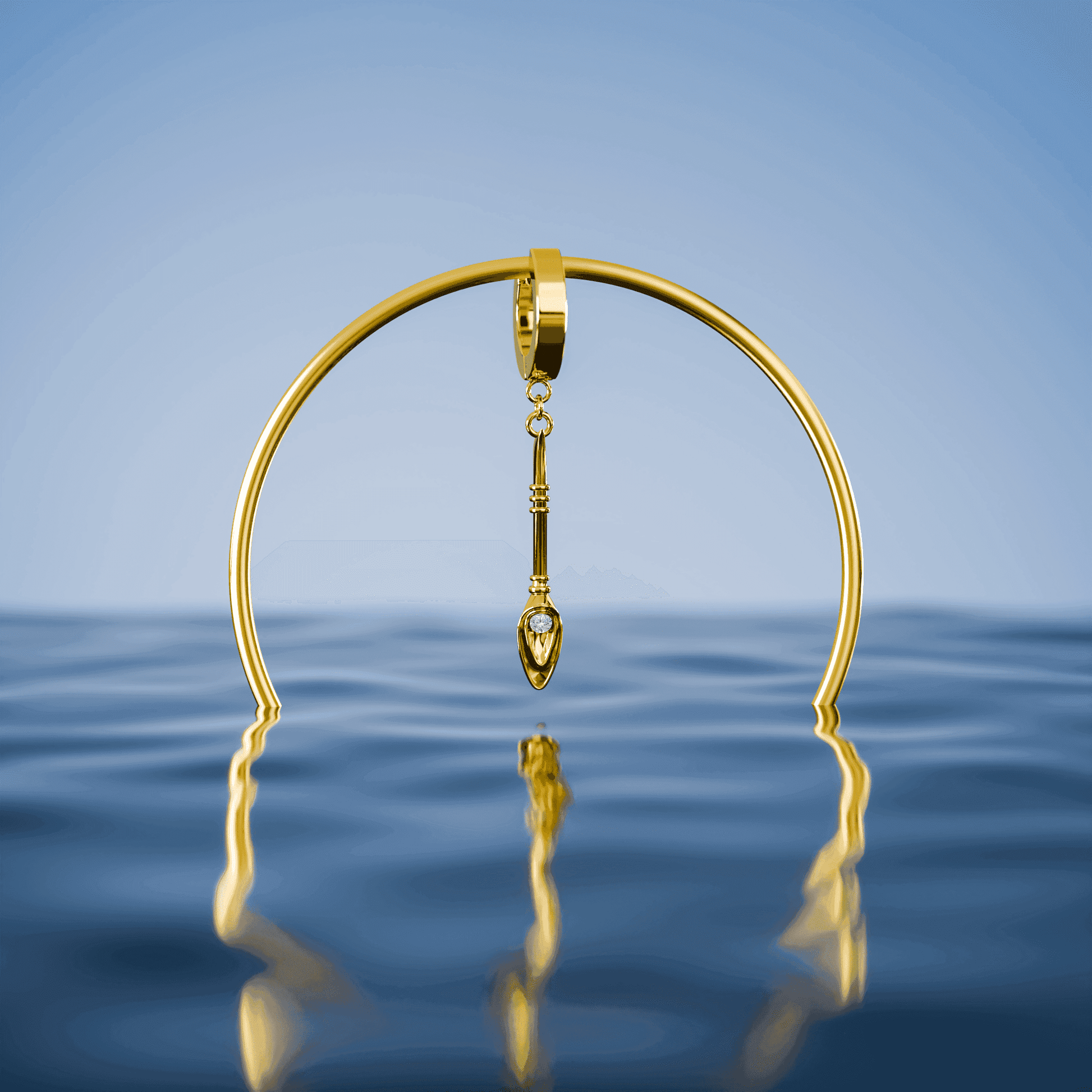 Yu-Gi-Oh!™ Dark Magician Staff Earring - Black / Single