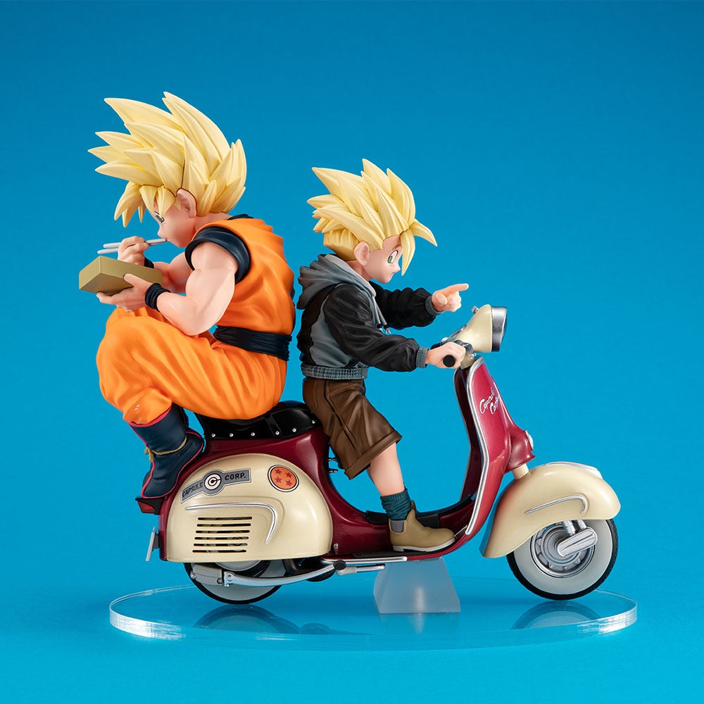 Desktop Real Mccoy Ex Dragon Ball Z Super Saiyan Son Goku  Super Saiyan Son Gohan  Mortorbike