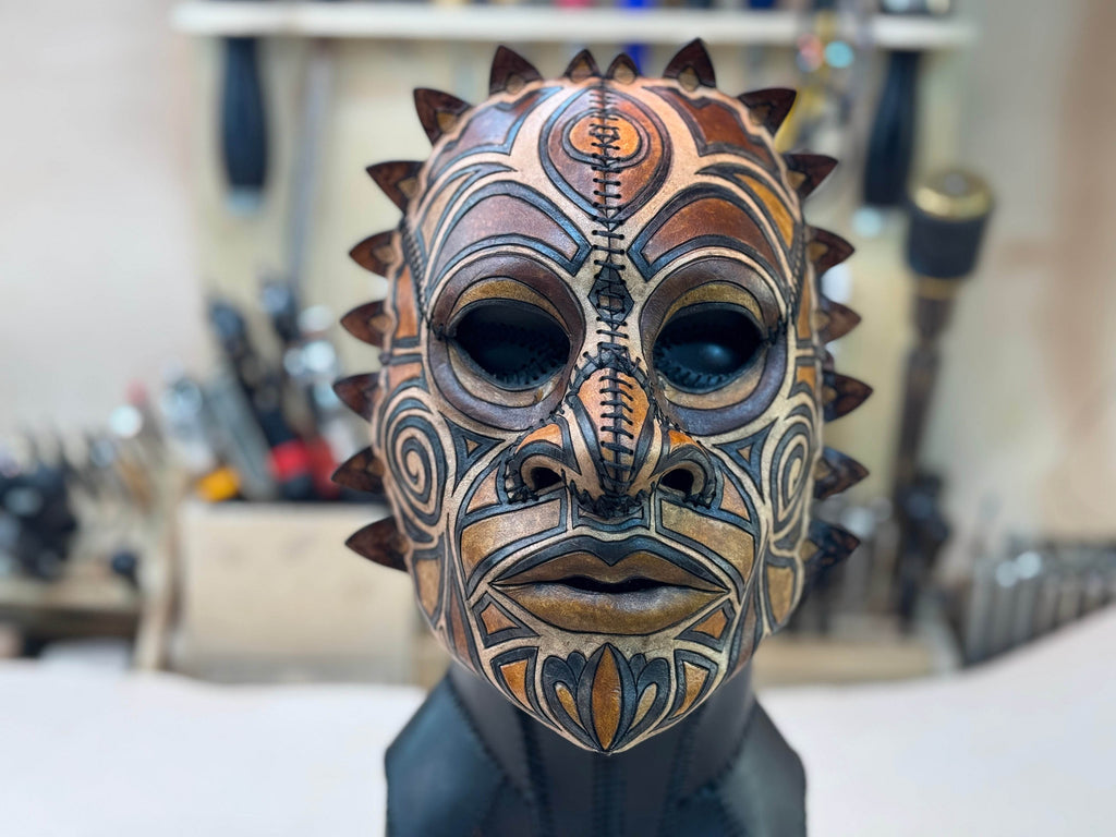 Leather Tribal Mask Printable Pattern Bundle — Intermediate + Advanced - 