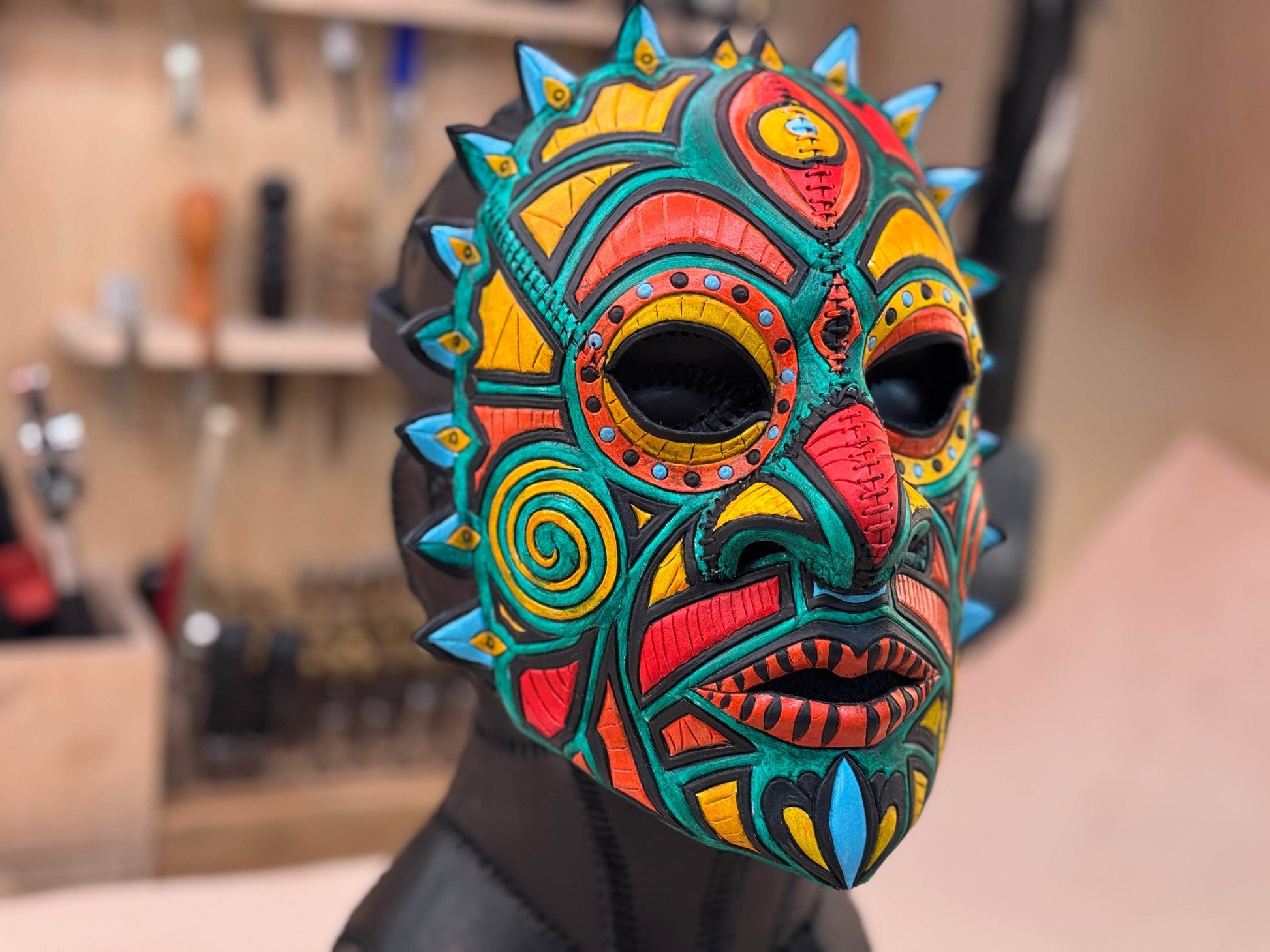 Leather Tribal Mask Printable Pattern Bundle — Intermediate + Advanced - 