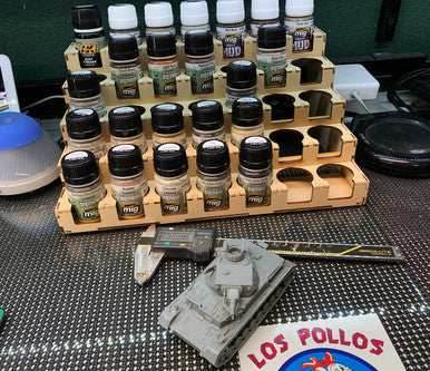 Paint Rack - 36mm Polly Scale / Tamiya 10ml and Larger Craft Paints - 
