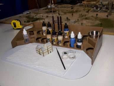 Painting Station - 26mm, For Vallejo and Army Painter Style Dropper Bottles - 