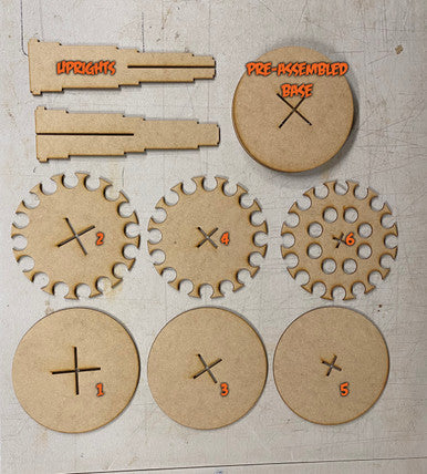 Rotating Paint Rack - For 26mm Dropper Bottles (AMMO, Vallejo, Army Painter, etc)