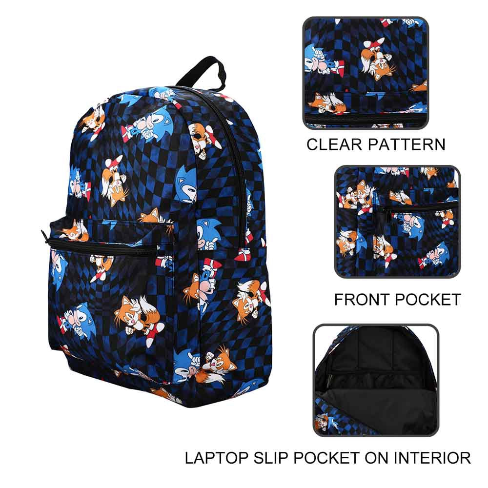 Sonic The Hedgehog Aop Sublimated Laptop Backpack