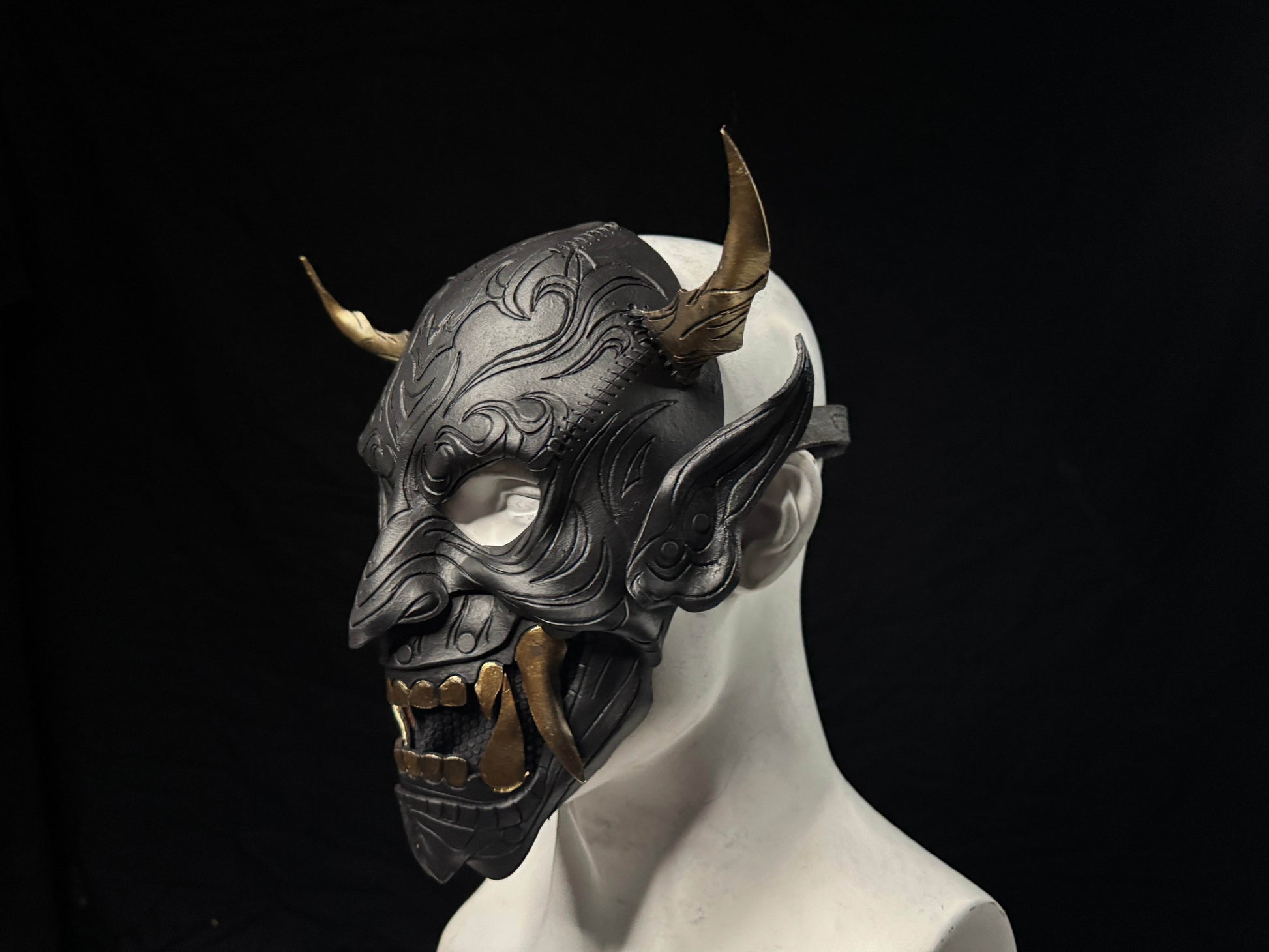 Leather Oni Mask Printable Pattern - 