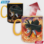 One Piece  Heat Change Mug Luffy  Sabo 16 Oz