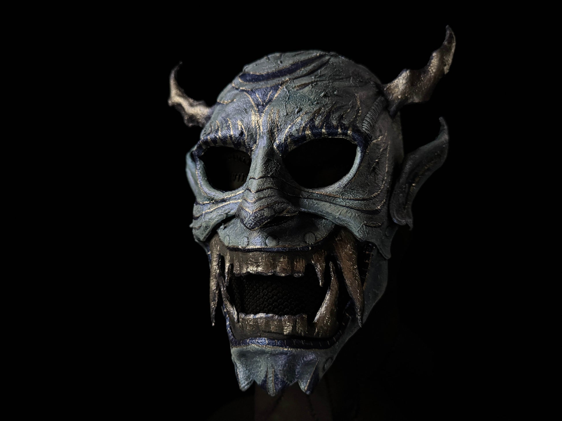 Leather Oni Mask Printable Pattern - 