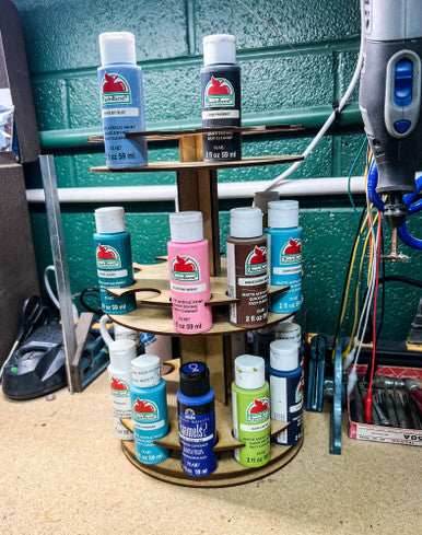 Rotating Paint Rack - For 2oz Craft Paints - 