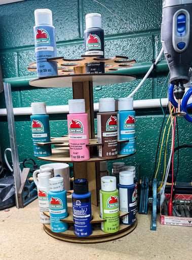 Rotating Paint Rack - For 2oz Craft Paints - 