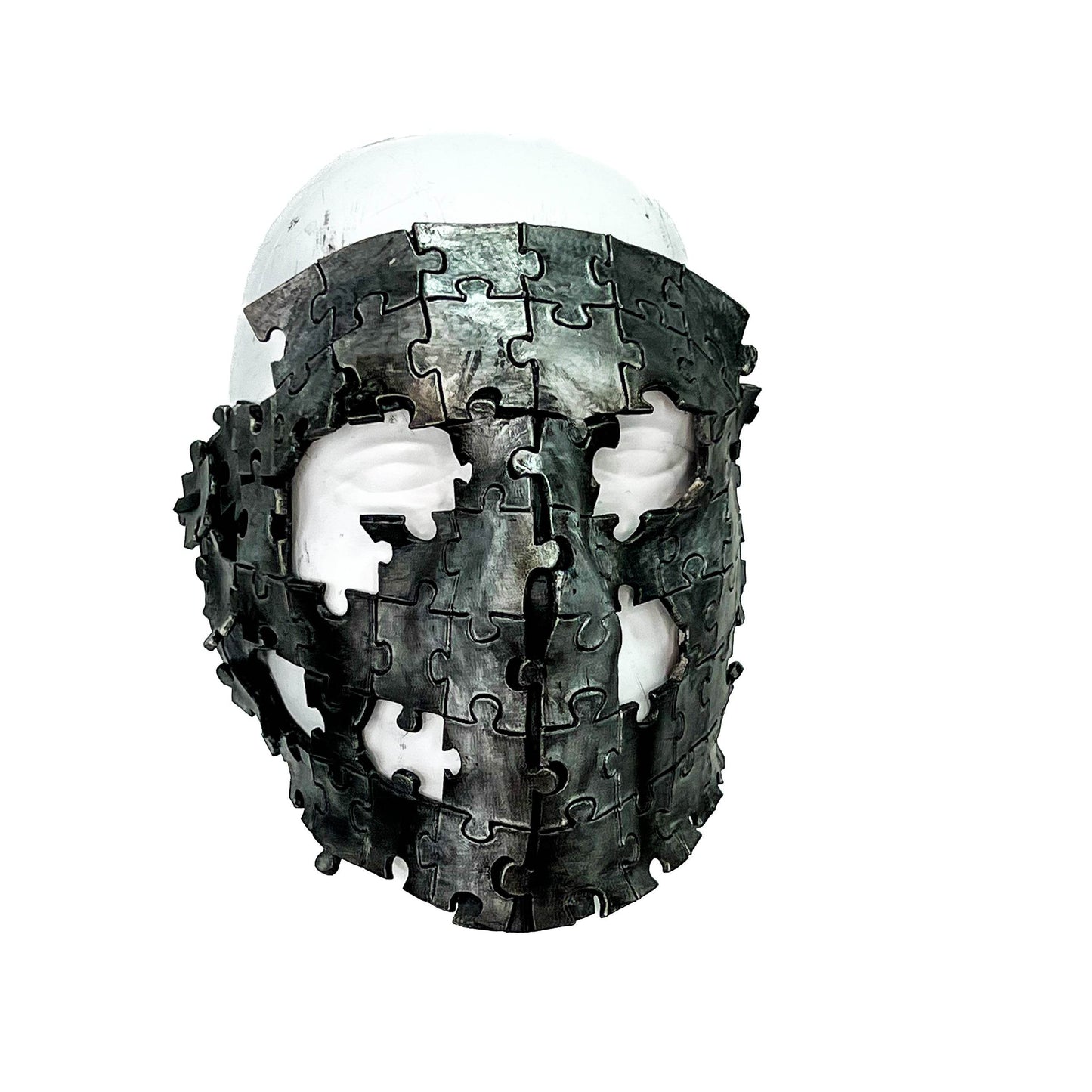 Handmade Genuine Leather Puzzle Mask - 