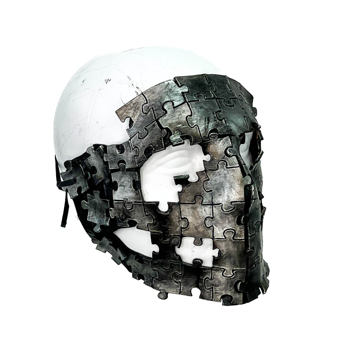 Handmade Genuine Leather Puzzle Mask - 