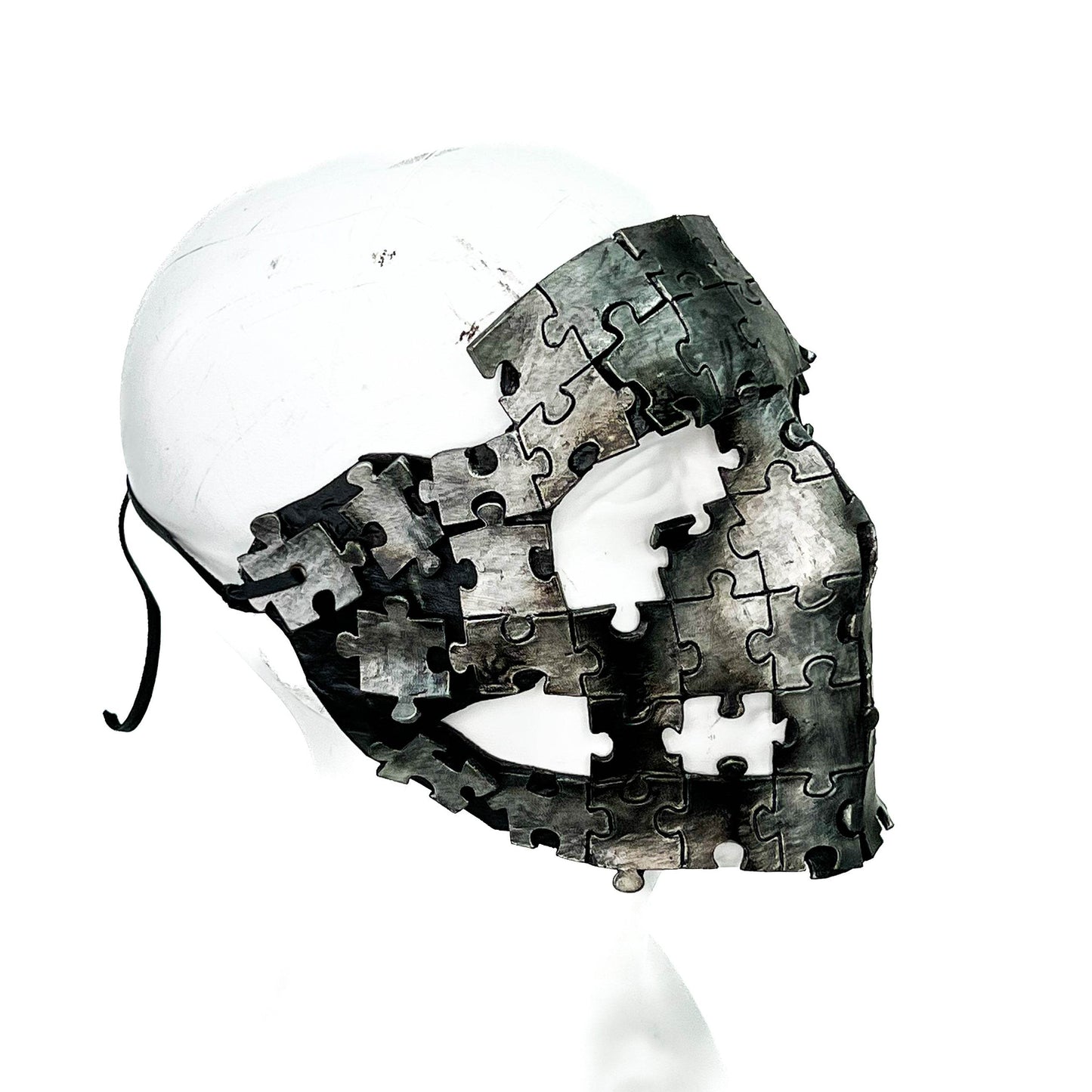 Handmade Genuine Leather Puzzle Mask - 