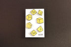 Rainbow Tiny Dice Buddies Hard Enamel Pin Set