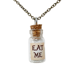 Alice in Wonderland eat me necklace