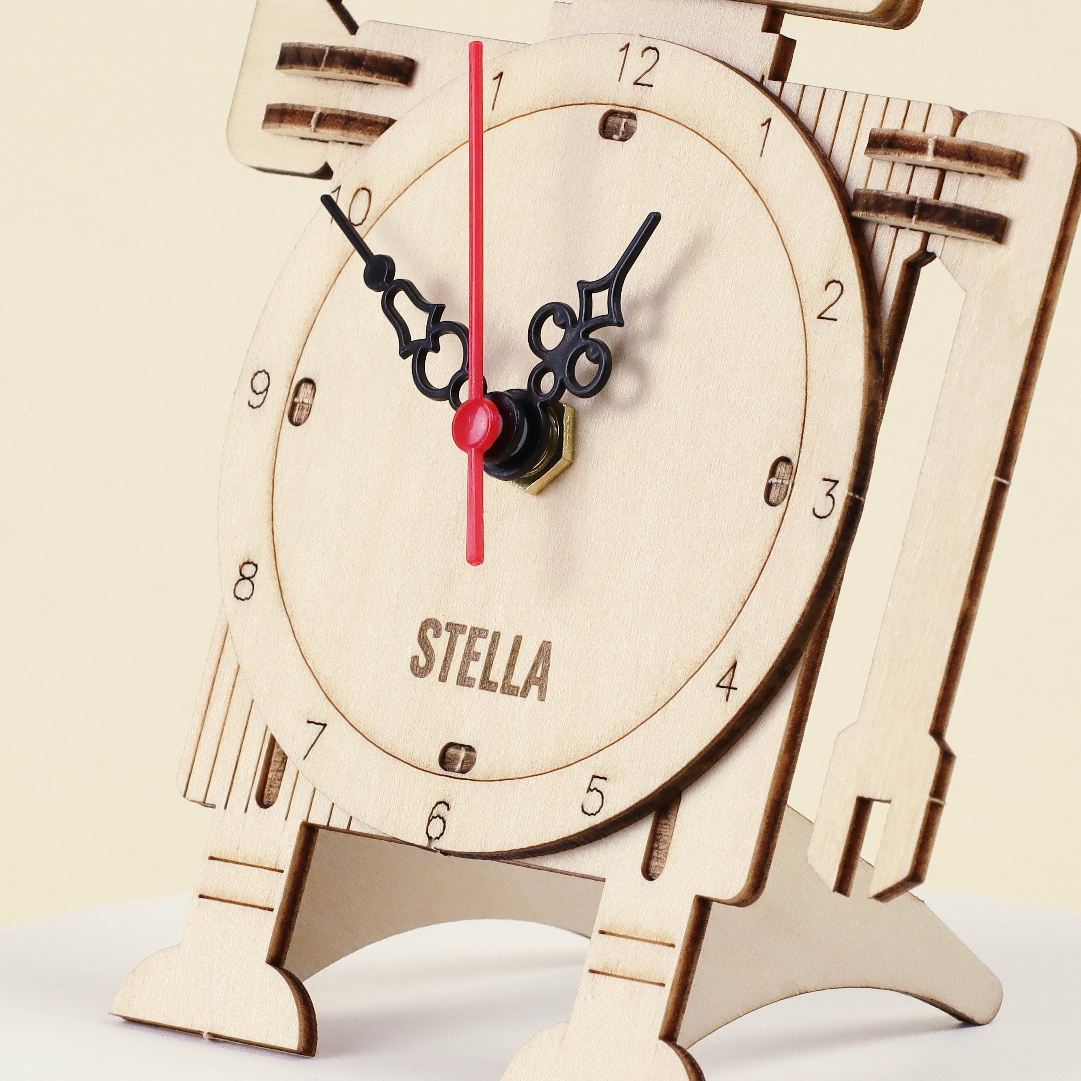 Robot Clock DIY Kit, Educational STEM Toy - 