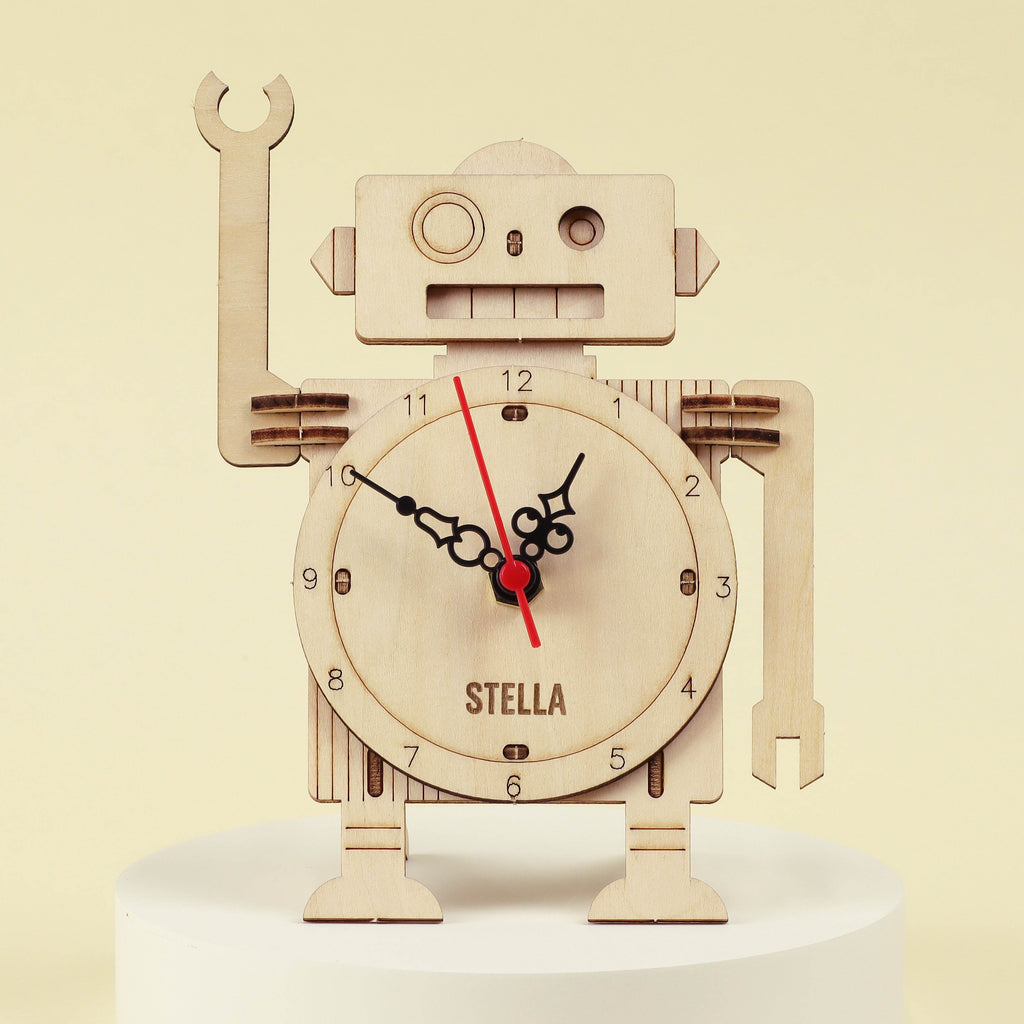 Robot Clock DIY Kit, Educational STEM Toy - 