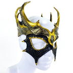 Dragon Crown Eye Mask - Handmade Genuine Leather - Masquerade, Halloween or Cosplay Costume - 