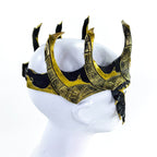 Dragon Crown Eye Mask - Handmade Genuine Leather - Masquerade, Halloween or Cosplay Costume - 
