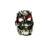 Genuine Leather Mask - Shattered Clown - Thick Straps w Velcro Included - Wide Mouth Edition - Leather Ties