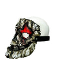Genuine Leather Mask - Shattered Clown - Thick Straps w Velcro Included - Wide Mouth Edition - Leather Ties
