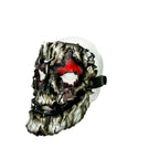 Genuine Leather Mask - Shattered Clown - Thick Straps w Velcro Included - Wide Mouth Edition - Leather Ties